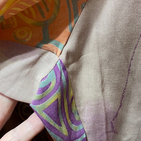 Silhouettes Vintage colorful Geometric Top and Capri Pants Set plus size 3X - Picture 11 of 16